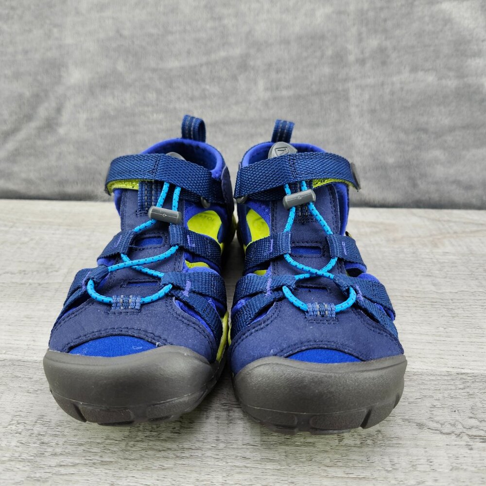 Keen Seacamp II CNX Unisex Size 2 (EU34) Blue Depths Chartreus Closed Toe Sandal - Picture 3 of 15